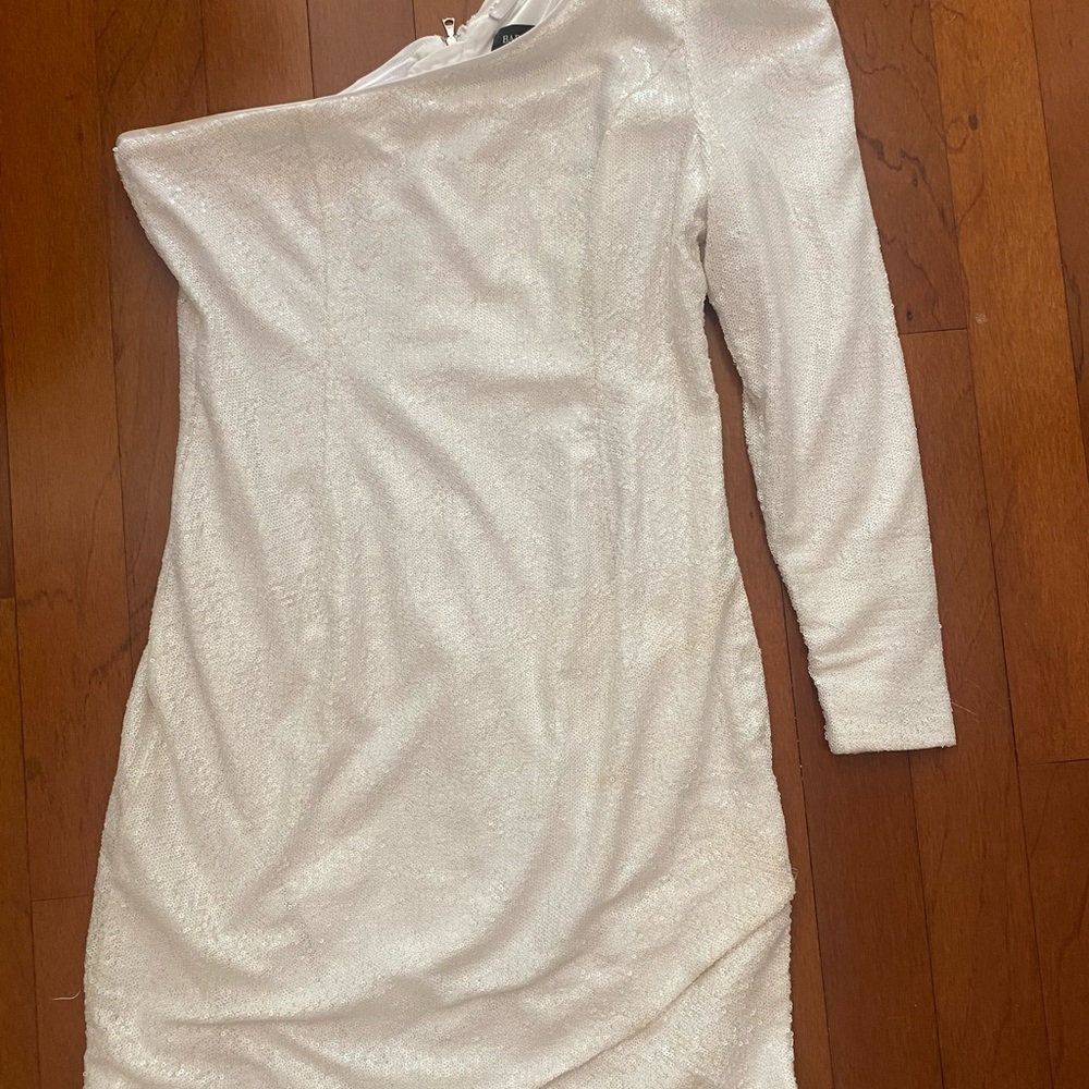 Bardot White Asymmetrical One Shoulder Cocktail Dress